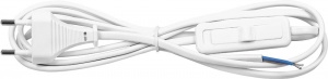 Сетевой шнур Feron KF-HK-1 230V 1.9м белый с выключателем 23048