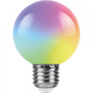 Светодиодная лампа Feron LB-371 G60 шар 3W 230V E27 RGB 38127