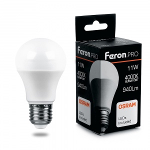 Светодиодная лампа Feron PRO LB-1011 Шар E27 11W 4000K 38030