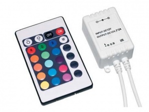  Контроллер для светодиодных лент Controller RGB IR24B  72W/144W 12V/24V DC 601515 Foton