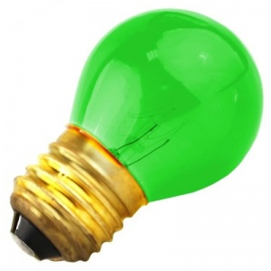 Лампа накаливания Foton DECOR P45 CL 10W E27 GREEN 230V (S102) 605924