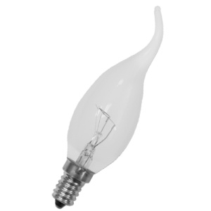 Лампа накаливания Foton DECOR С35 FLAME CL 60W E14  230V свеча на ветру прозрачная 605986