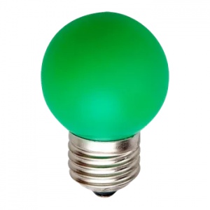 Светодиодная лампа Foton FL-LED DECO-GL45 1W E27 Green 230V E27 LED шарик 608239