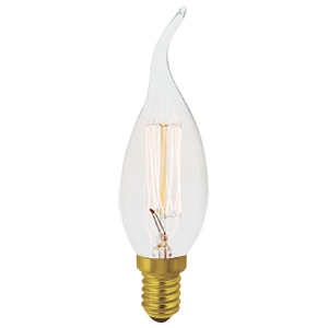 Винтажная лампа Foton FL-Vintage C35 40W E14 220В 35*118мм ретролампа накаливания свеча на ветру 605832
