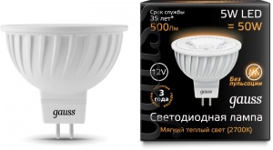  Светодиодная лампа GU5.3 5W AC12V 2700K MR16 201505105 Gauss