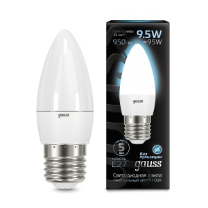 Светодиодная лампа Gauss LED Candle E27 9.5W 4100К 103102210