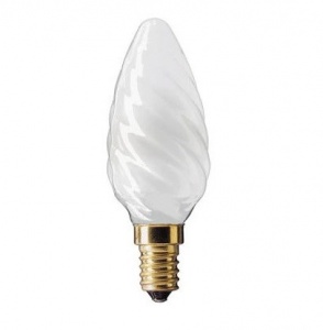 Лампа накаливания General Electric 60TC1/FR/E14 230V  (витая матовая свеча 