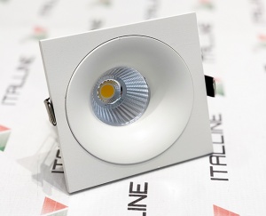 Встраиваемый светодиодный светильник Italline 12W 3000K IT06-6016 White + IT06-6016 FR1 White