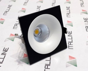 Встраиваемый светодиодный светильник Italline 12W 3000K IT06-6016 White + IT06-6016 FR1 Black