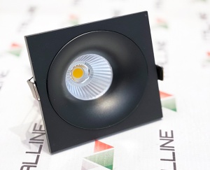 Встраиваемый светодиодный светильник Italline 12W 3000K IT06-6016 black + IT06-6016 FR1 black