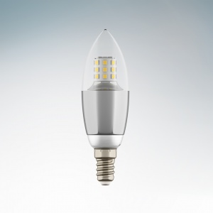  Светодиодная лампа Lightstar E14 7W 220V 3000K 60° свеча 940542