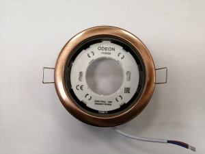 Встраиваемый светильник Odeon GX53 античная медь FBM53H4