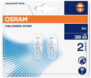 Галогенная лампа Osram 64425S  STARLITE 20W 12V   300lm G4 (10XBLI2) 4008321201836