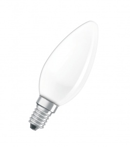 Лампа накаливания Osram CLASSIC  B  FR 40W  230V E14 (свеча матовая d=35 l=100) 4008321410870
