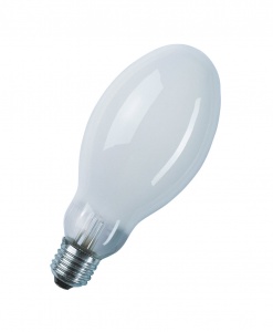 Ртутная лампа Osram HQL 250  DE LUXE  Е40  14000 lm  d=90  l=226  OSRAM  тёплый люминофор 4050300015163