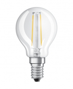 Светодиодная филаментная лампа Osram FIL PCL P25     2,5W/827 230V CL   E14  250lm  FS1 шарик 4058075287969
