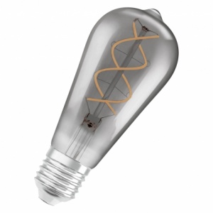Светодиодная филаментная лампа Osram Vintage 1906 LED CL Edison  FIL-спираль SMOKE 15 non-dim  5W/818 E27  140x64мм капля 4058075269941