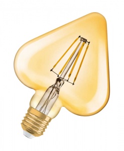 Светодиодная филаментная лампа Osram Vintage 1906 LED CL HEART  FIL GOLD 40  4,5W/824 E27 165x125мм сердце 4058075092099