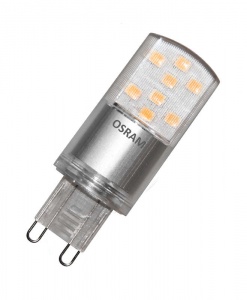 Светодиодная лампа Osram LEDSPIN40 CL 3,5W/840 230V G9 400lm d20x57 10X1RU 4058075315853