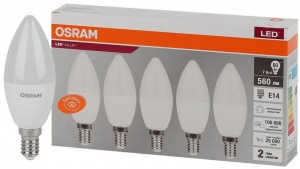 Светодиодная лампа Osram LVCLB60 7SW/840 240V E14 Экопак1X5 4058075577954