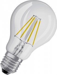 Светодиодная лампа Osram LEDSCL  A  40D DIM  FIL    4.8W/827 (=40W) 220-240V  E27 320° 470Lm прозрачная 4058075211322