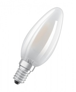 Светодиодная лампа Osram PARATHOM  FIL  CL  B40 non-dim   4W/827 230V FR   E14   470lm свеча 4058075590359