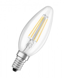Светодиодная лампа Osram PARATHOM  FIL  CL  B40 non-dim   4W/840 230V FR   E14   470lm свеча 4058075591493