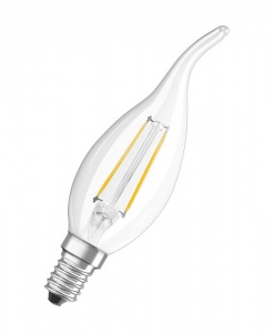 Светодиодная лампа Osram FIL LSCL BA60   5W/840 230V  CL  E14  600lm свеча на ветру 4058075212367