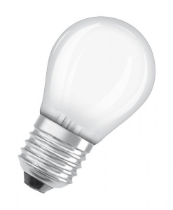 Светодиодная лампа Osram PARATHOM CL P GL FR 40 non-dim 4W/827 E27  470lm шарик 4058075591356