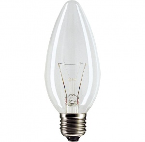 Лампа накаливания Philips STANDART B35 CL 40W 230V E27 свеча прозрачная d35x97 921492044218