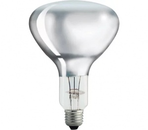 Прозрачная инфракрасная лампа Philips R125 IR375CH E27 230-250V d125x183 923223543807
