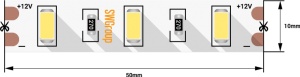 Светодиодная лента SWG стандарт 5630 60 LED/м 12 Вт/м 12В холодный белый 009476