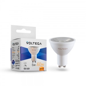 Светодиодная лампа Voltega Sofit dim GU10 Lens 6W 2800K 7108
