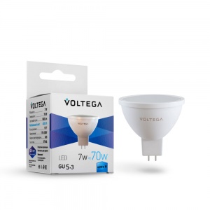 Светодиодная лампа Voltega Simple MR16 7W 4000K 110° GU5.3 7059