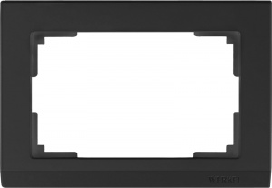  Рамка для двойной розетки (черный) Werkel W0081808