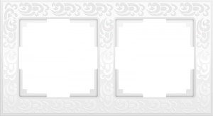  Рамка на 2 поста (белый) Werkel WL05-Frame-02-white 4690389046711
