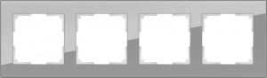  Рамка на 4 поста (серый,стекло) Werkel W0041115
