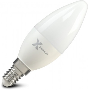  Светодиодная лампа Candle свеча E14 5,5W 3000K 220V 270° XF-E14-CM-5.5W-3000K-220V арт. 46997