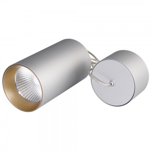 Подвесной светодиодный светильник Arlight SP-Polo-R85-2-15W Day White 4000K 40deg (Silver-Gold Ring) 022972