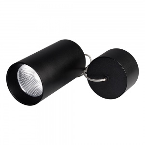 Подвесной светодиодный светильник Arlight SP-Polo-R85-2-15W Warm White 3000K 40deg (Black-Black Ring) 022957