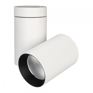 Светодиодный светильник Arlight SP-Polo-Surface-Turn-R85-15W White 5000K (WH-BK 40 deg) 027575