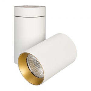 Светодиодный светильник Arlight SP-Polo-Surface-Turn-R85-15W White 5000K (WH-GD 40 deg) 027577