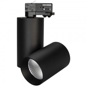 Трековый светодиодный светильник трехфазный Arlight SP-Polo-Track-Turn-R85-15W Warm 3000K (BK-BK deg) 027434