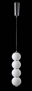 Подвесной светодиодный светильник Crystal Lux Desi SP4 Chrome/White 12W 3000K 0470/204