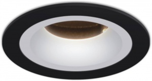  Светильник потолочный светодиодный встраиваемый серия FA Черно-белый 7.7Вт IP20 Теплый белый (3000К)  003544