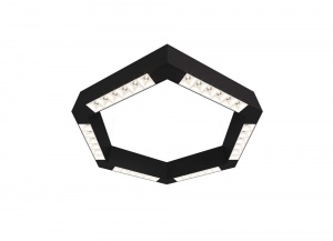 Накладной светодиодный светильник Donolux Eye-Hex Черный 36W 3000K DL18515С111B36.34.500WB