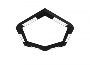 Накладной светодиодный светильник Donolux Eye-Hex Черный 36W 3000K DL18515С111B36.48.700WB