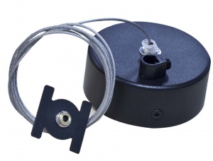 Подвесной комплект для магнитного шинопровода Donolux Magic track с отверстием для провода Suspension kit DLMBlack1