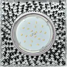  Встраиваемый светильник GX53 H4 Квадрат с мозаикой FU53SGECB Ecola