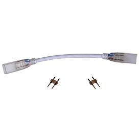 Гибкий коннектор Ecola LED strip 220V connector 2-х конт с разъемами для ленты IP68 12x7 SCVN12ESB